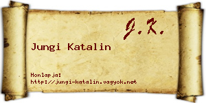 Jungi Katalin névjegykártya