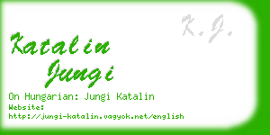 katalin jungi business card